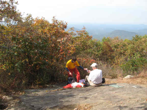 Lunchtime at Springer Mountain!