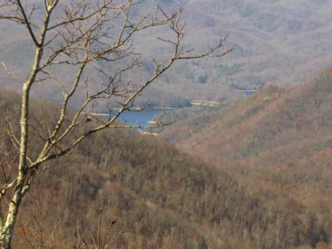 Looking down to Nantahala Lake!