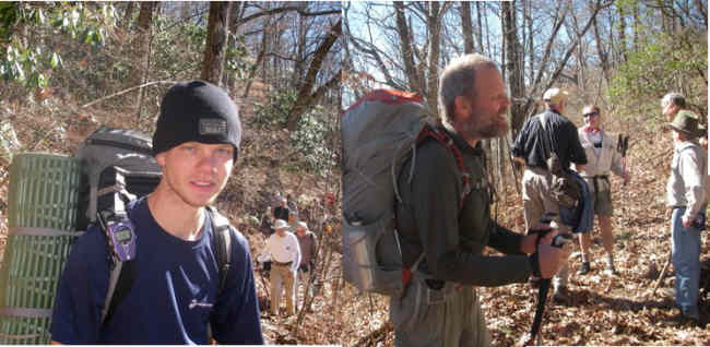 We met two thru-hikers over 2,000 miles into their 2,175 mi. hike to Springer Mt. Hiker on left is from Boston, MA, and right is from Albany, NY!