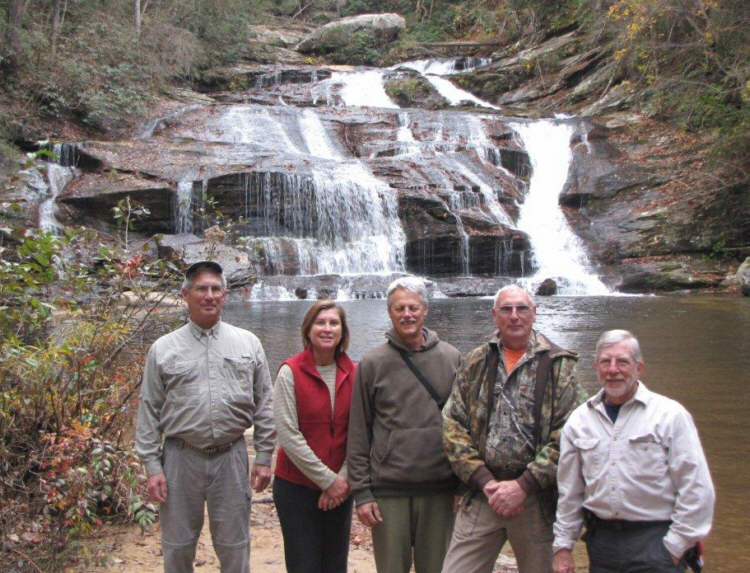 The OFHC gang for today's hike. (l-r) Bill Hunt, Greta Driggers, Jim Driggers, Don Preece and Vic Robson.