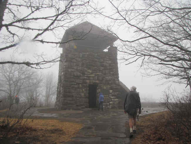 The renovated Wayah Bald Tower! The Historic Tower was restored this past Summer.