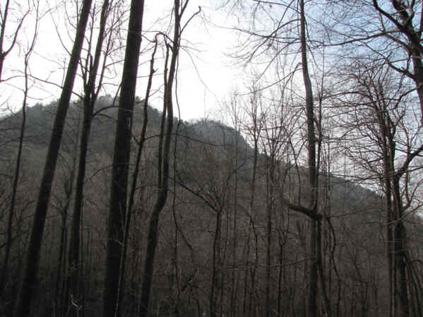 Wintertime offers nice mountain views all along this trail.