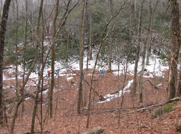 We start to see snow left over from a recent winter storm.