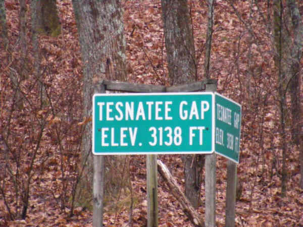 Sign at the gap.