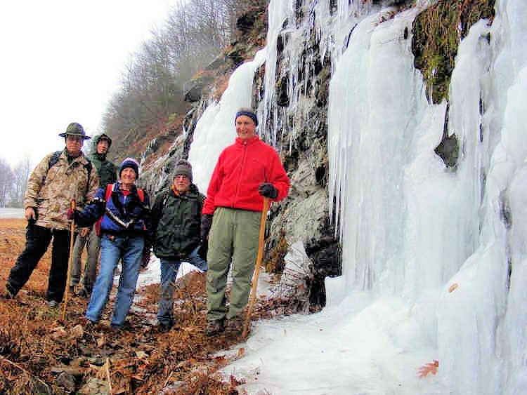 The OFHC gang for today's hike. (l-r) Thomas Bowers, Phil Brownrigg, Jeanne O'Connor, Vic Robson and Dan Ross.