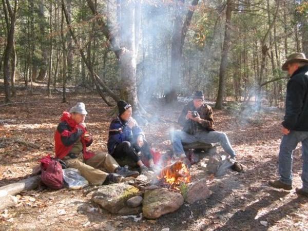 Lunchtime by the campfire!
