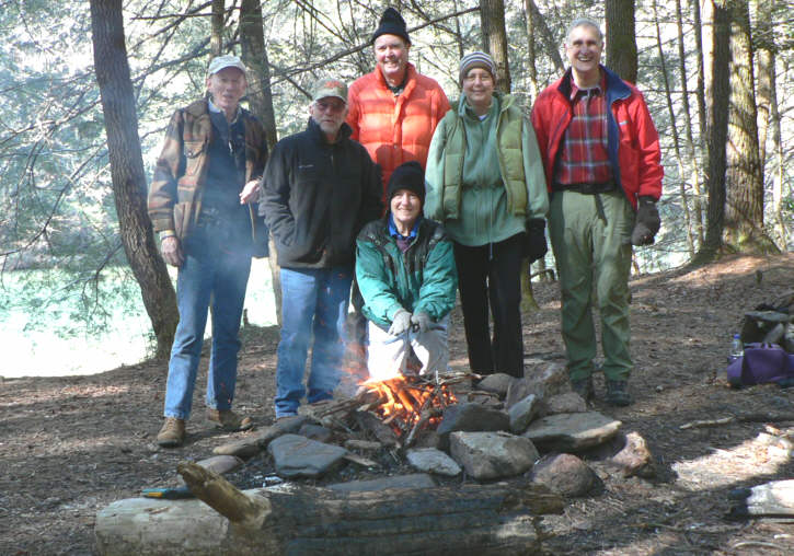 The OFHC gang for today's hike (l-r) Phil Brownrigg, Vic Robson, Pom Sinnock, Jeanne O'Connor, Karen Brown and Dan Ross.