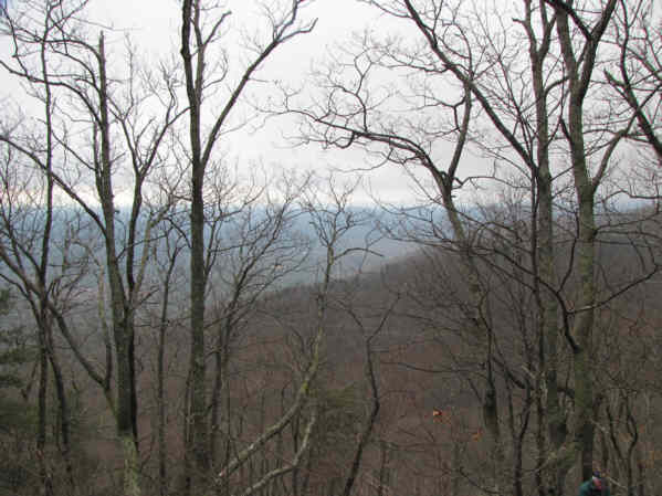 The clouds obscured the normal great mountain views.