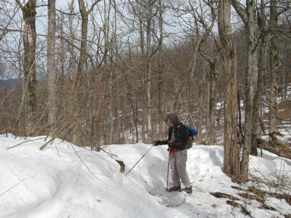 We find deep snow drifts at McClure Gap!