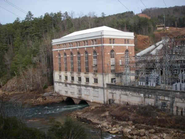 The Terrora Power Plant at the upper end of Tallulah Falls Lake.