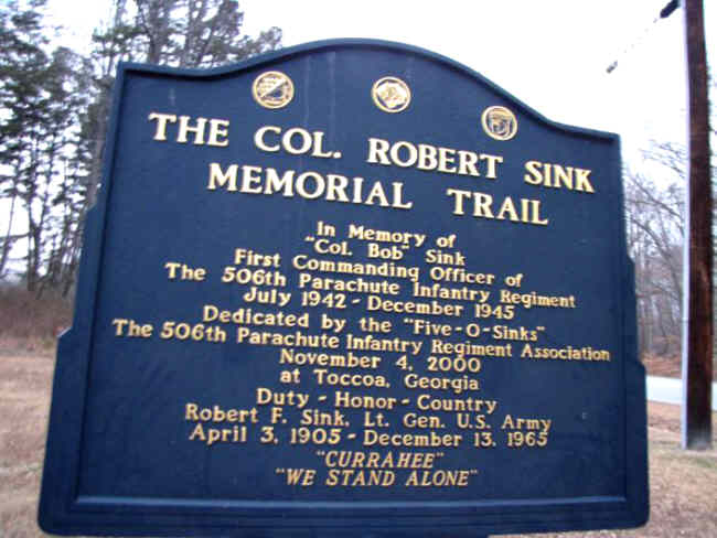 Historical marker at the start