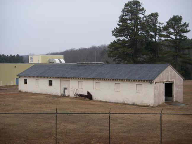 Near the start we pass by the only remaining building from Camp Toccoa.