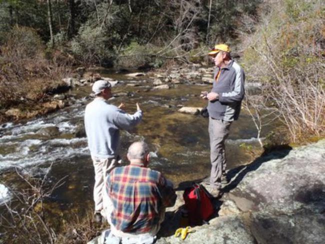 Three Creeks (Overflow, Big, and Holcomb) converge here to form the West Fork Chattooga River.