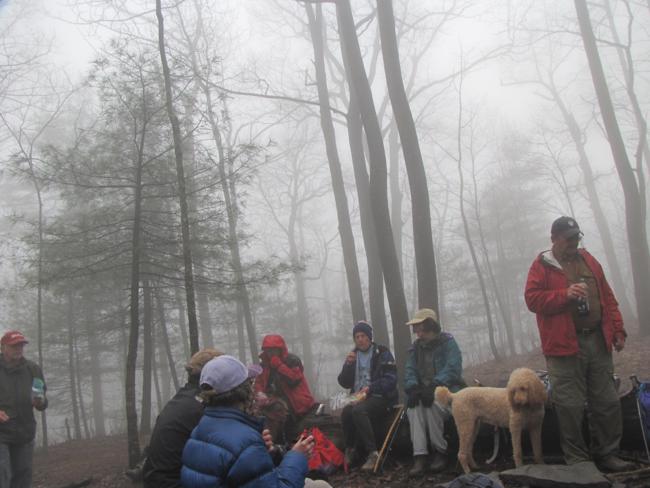 Lunchtime on the A.T. near Wolf Laurel.