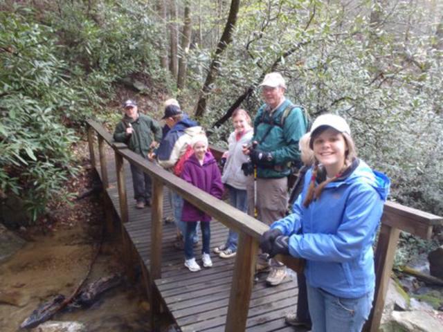 The foot-bridge at Becky Branch.
