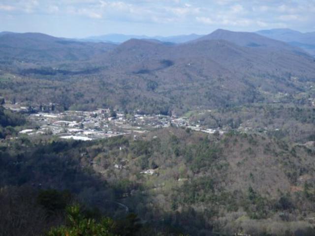 Looking over Clayton, GA.