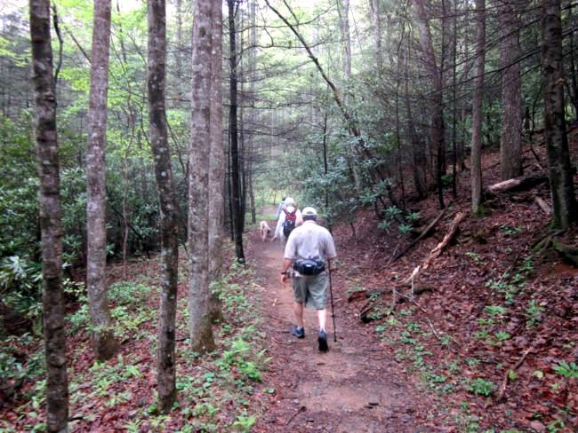 Headed up the Slaughter Creek Trail toward the A.T.
