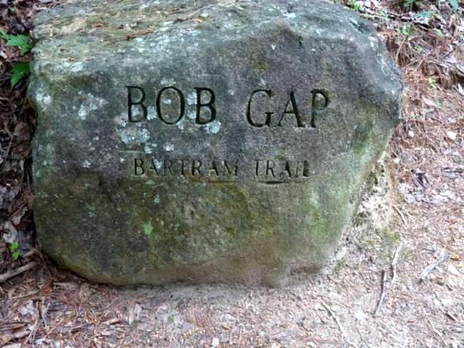 Engraved boulder at Bob Gap.