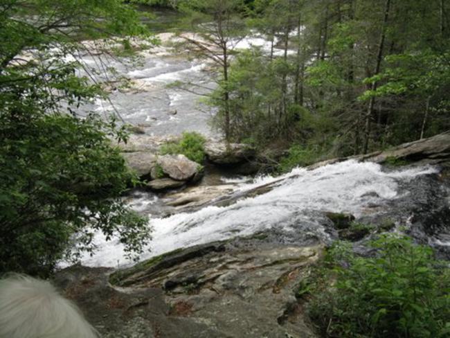 View from the top of Dicks Creek Falls.
