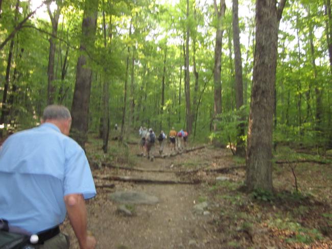 Starting the trail up Yonah Mountain.
