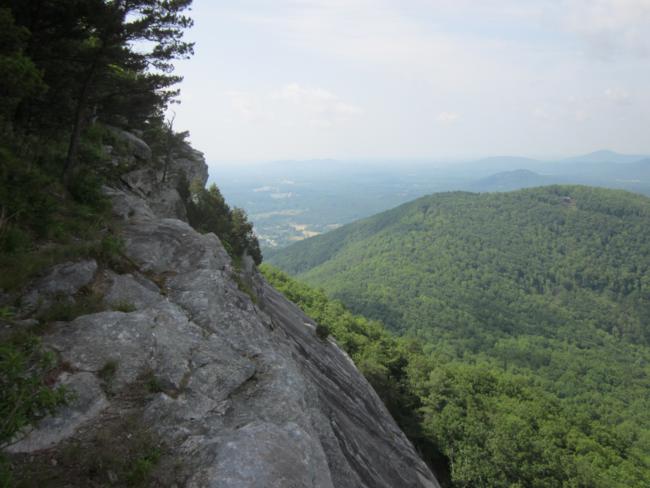 We reach the awesome rock cliffs of Yonah Mt.