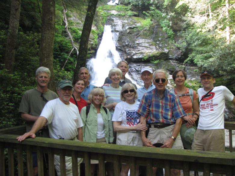 The OFHC gang for today's hike. (l-r) Jim Driggers, Vic Robson, Greta Driggers, Dan Ross, Pam Euliss, June Bellamy, John Bellamy, Geri Whitaker, Phil Brownrigg, David Whitaker, Karen Brown and Kris Lewicki .
