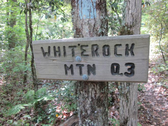 Later, we take the side trail up to Whiterock Mountain.