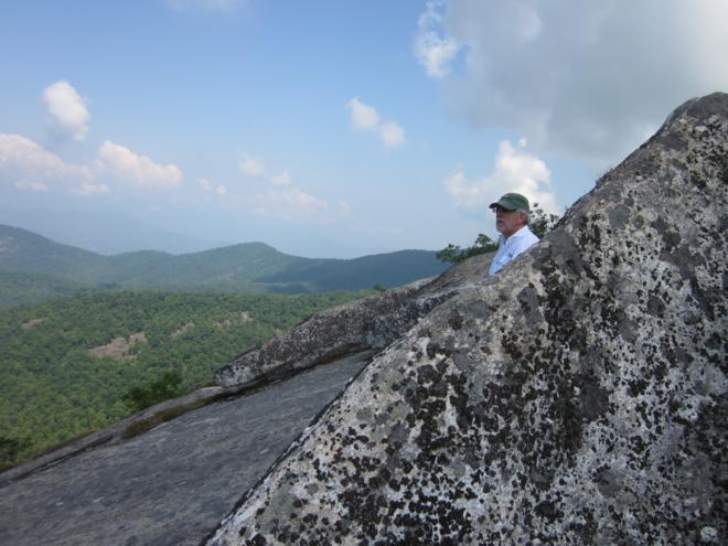 Awesome views of the NC mountains from the rock cliffs.
