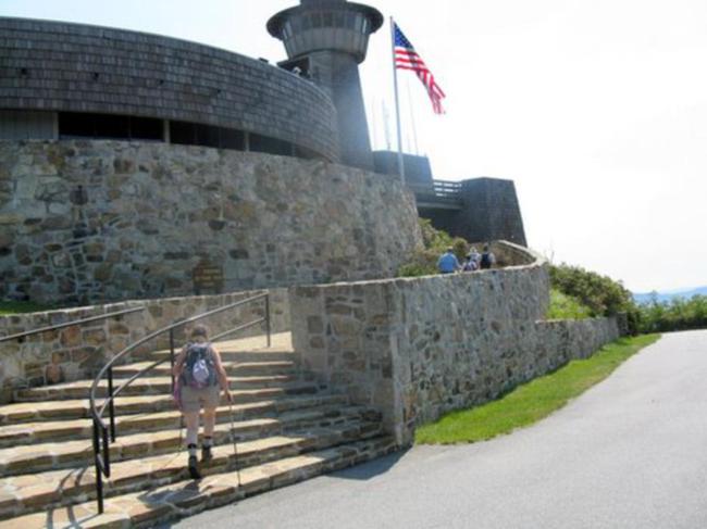 The beautiful visitors center at the Bald.