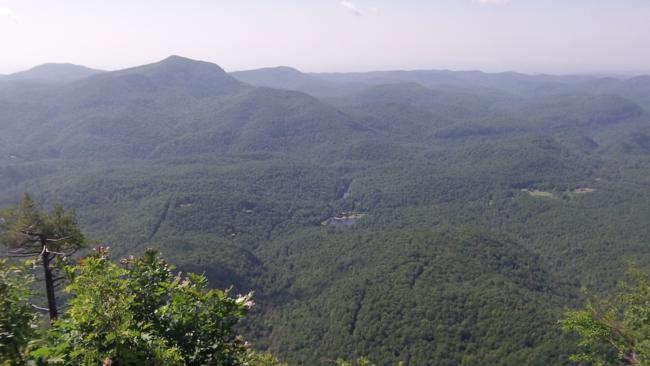 Our first of many viewpoints from Whiteside Mountain.
