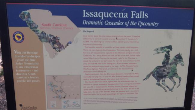In the same park, we walk down to Issaqueena Falls.