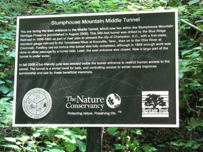 Then, we hiked on the Historic Blueridge Railroad Trail over to the Middle Tunnel.