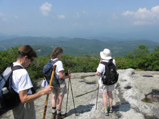 Arriving at the summit of Scaly Mt.