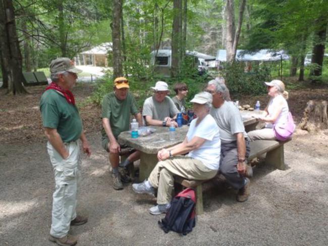 Lunchtime at Standing Indian Campground!