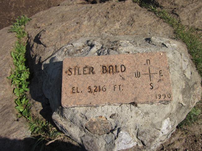 The marker at the summit.