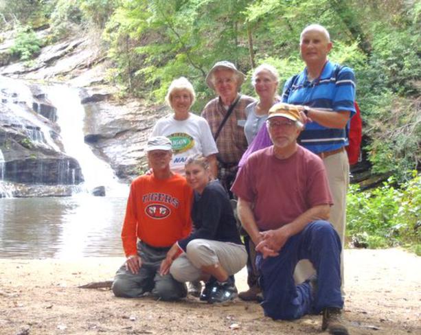 The OFHC gang for today's hike. (l-r front) Jim Driggers, Jeanne O'Connor, Greta Driggers, Dave Hinson, Lynne Saporito, Vic Robson and Jack Jacobi.