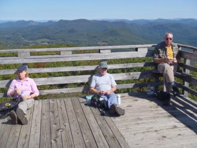 Lunchtime on the Rabun Bald Fire Tower!