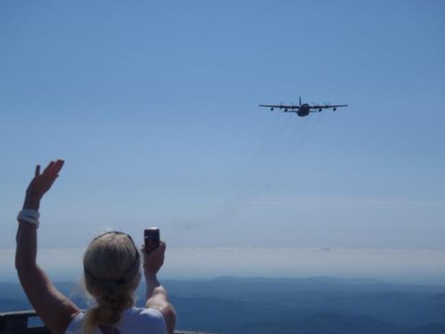 We were surprised to be buzzed by a C-130 plane several times!