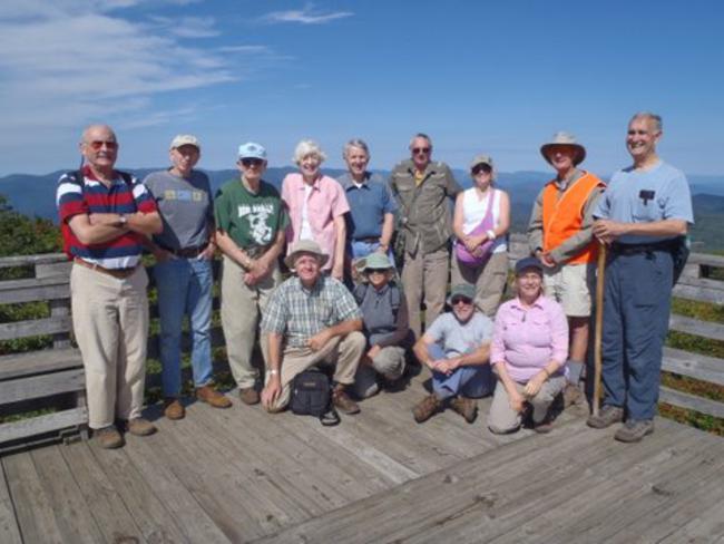 The OFHC gang for today's hike. (l-r front) Dave Hinson, Pam Euliss, Vic Robson and Wanda Miller. (l-r standing) Jack Jacobi, Phil Brownrigg, George Otis, June Bellamy, John Bellamy, Don Preece, Lynne Saporito, Wayne Miller and Dan Ross