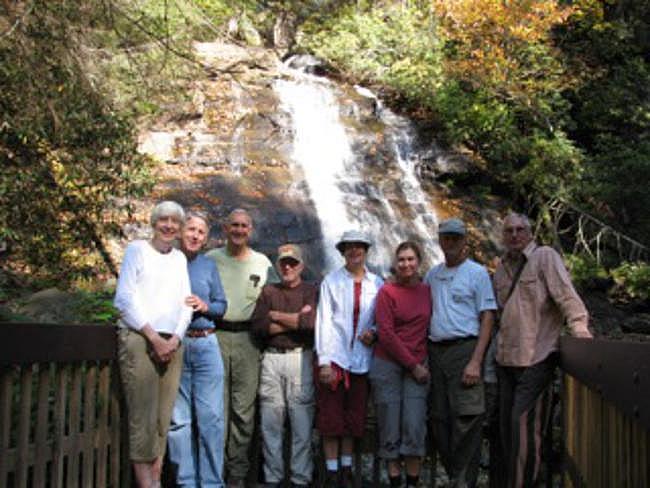 The OFHC gang for today's hike. (l-r) June Bellamy, John Bellamy, Dan Ross, Vic Robson, Karen Brown, Greta Driggers, Jim Driggers and Don Preece.