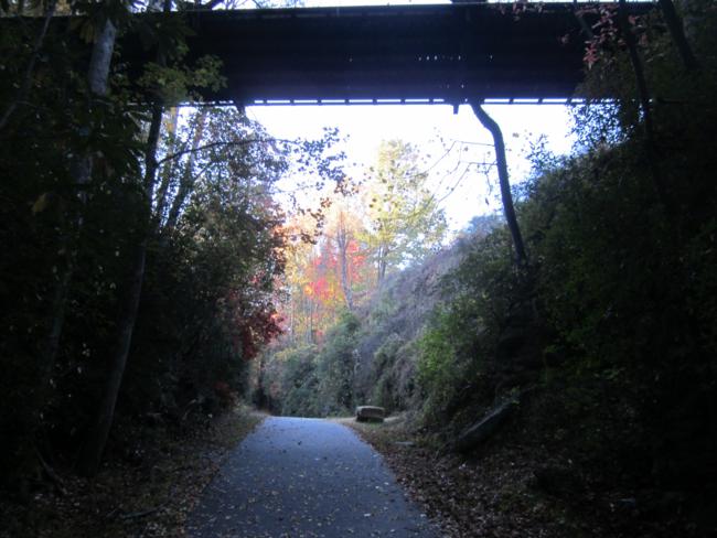 This is the old Tallulah Falls Railroad bed converted to a very nice trail.