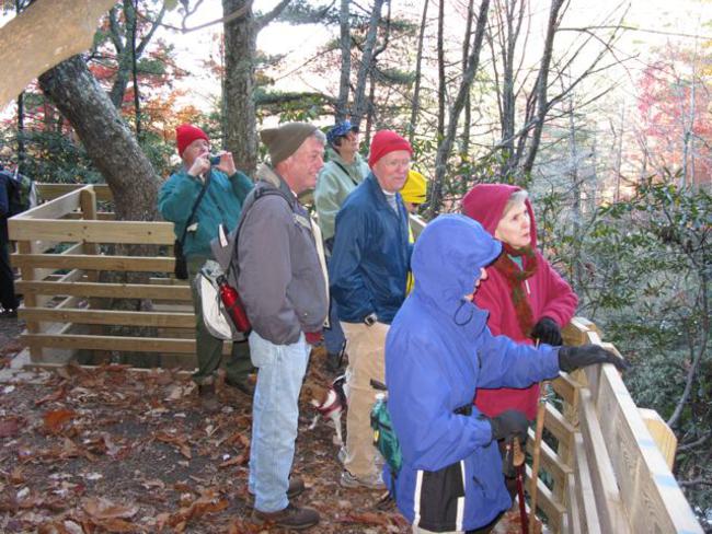 New viewing area for the falls.