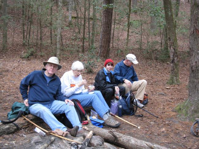 Lunchtime on the Chattooga River Trail.
