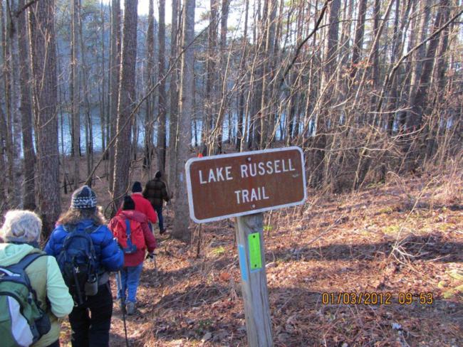 Re-entering the regular trail here.