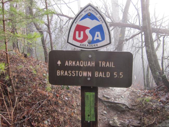 Next, we crossed the highway and headed up the strenuous but beautiful Arkaquah Trail.