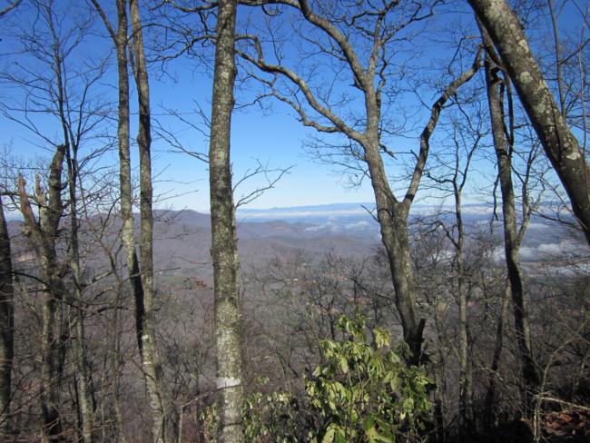 After almost 1.5 miles of uphill hiking, we come to the top of the first mountain! Great views!