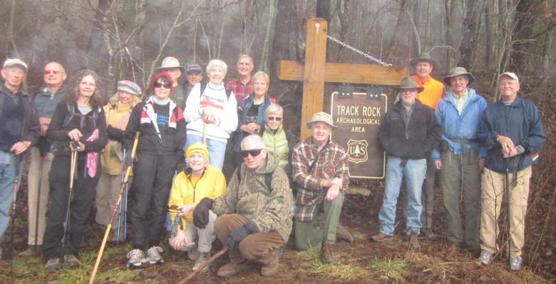 The OFHC gang for today's hike! (l-r)Phil Brownrigg, Jack Jacobi, Carole Wintle, Lynne Saporito, Donna Presley, John Bellamy, Terry Pickett, Geri Whitaker, June Bellamy, Dan Ross, David Whitaker, Jeanne O'Connor, Pam Euliss, Dave Hinson, Vic Robson, Pom Sinnock, Dick Metzgar, and Tony Presley