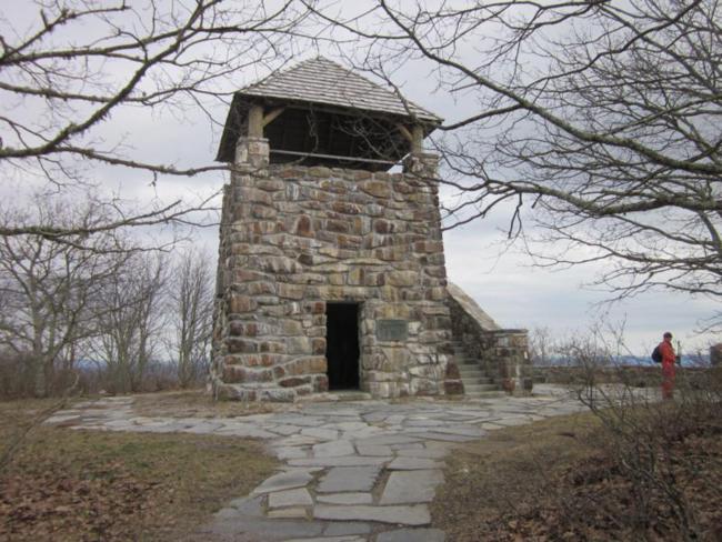 We arrive at the Historic Wayah Bald Fire Tower.