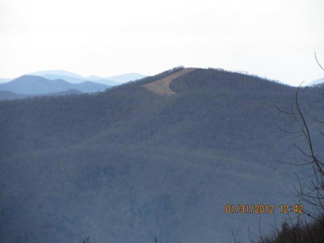 Looking across to the grassy slope of Siler Bald!