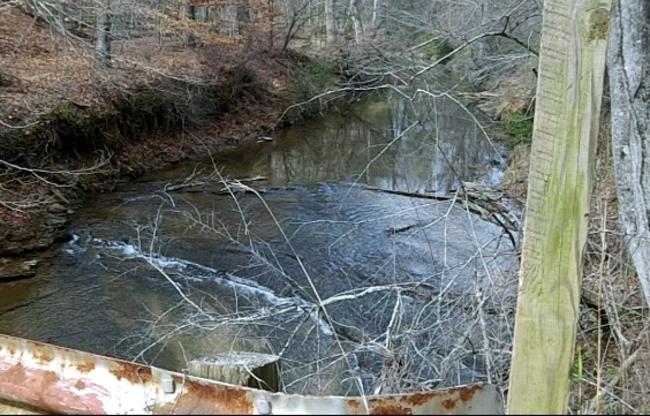 Viewing the Broad River from the bridge.